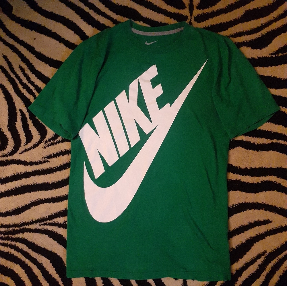 Green Nike Logo Tee Size Small